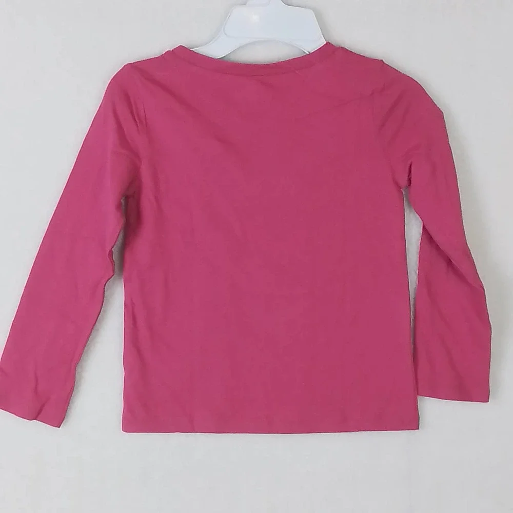 OshKosh Long Sleeve Cotton T-Shirt Girl's‎ Size 14 Pink w/ Graphic